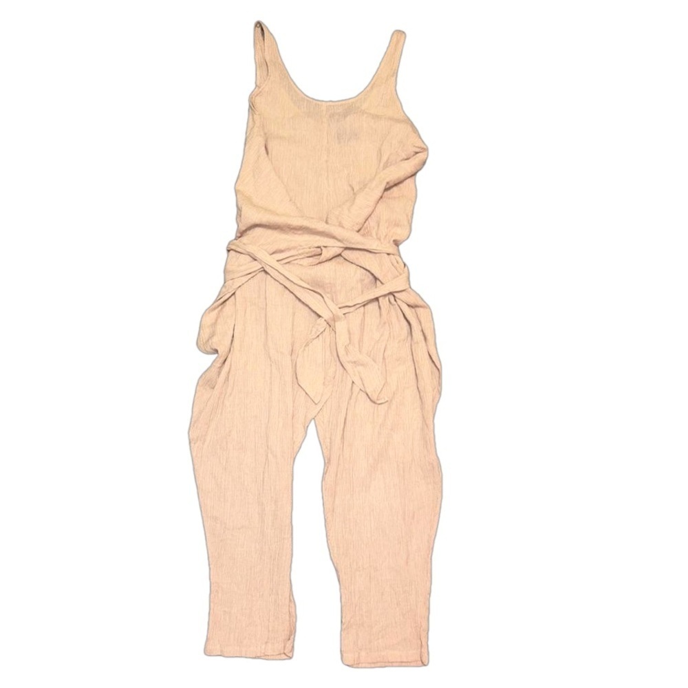 Hatch Pink Wrap Around Jumpsuit Pink Gingham Size XS - Picture 3 of 7